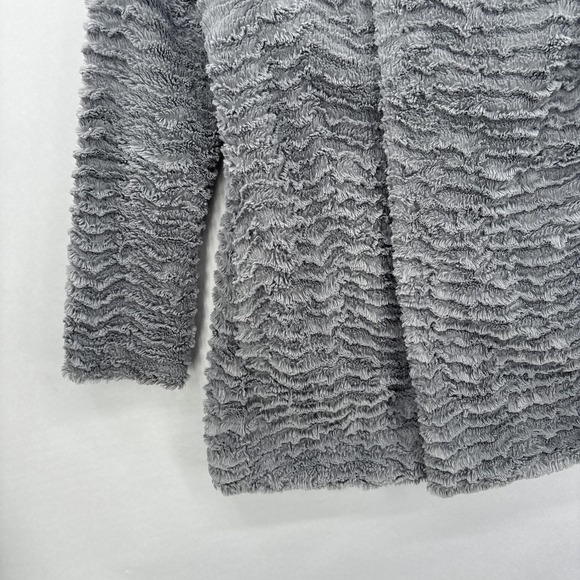 Patagonia Coat Womens Small Gray Jacket Fuzzy Textured Teddy PELAGE High Collar - Picture 4 of 14